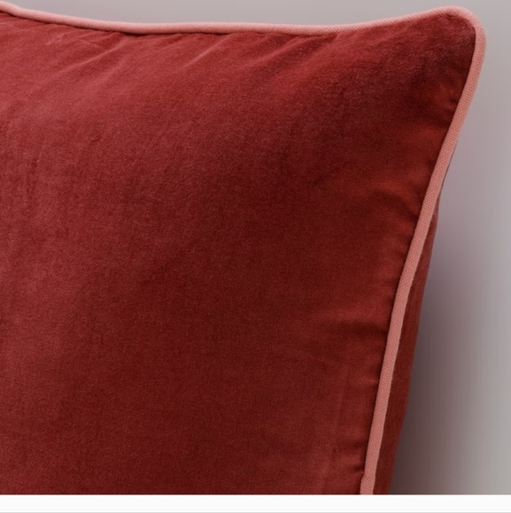 Ikea AROMATISK Pillow Cushion Cover Red Pink,Cotton/velvet 20x20" (SET OF 2) - Picture 2 of 9
